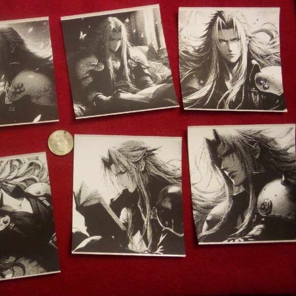 Handmade Anime Manga Gamer Cute Kawaii FF7 Final Fantasy 7 Sephiroth Sticker Set - Picture 2 of 2